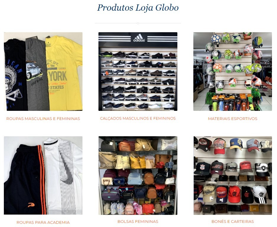 Principais Produtos Loja Globo