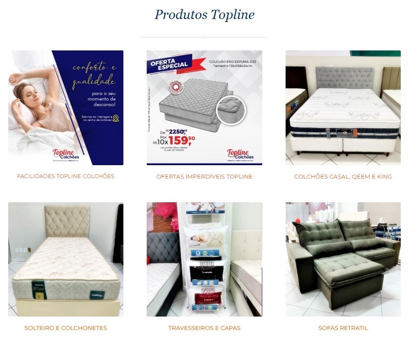 Topline Colchões Linhares Produtos