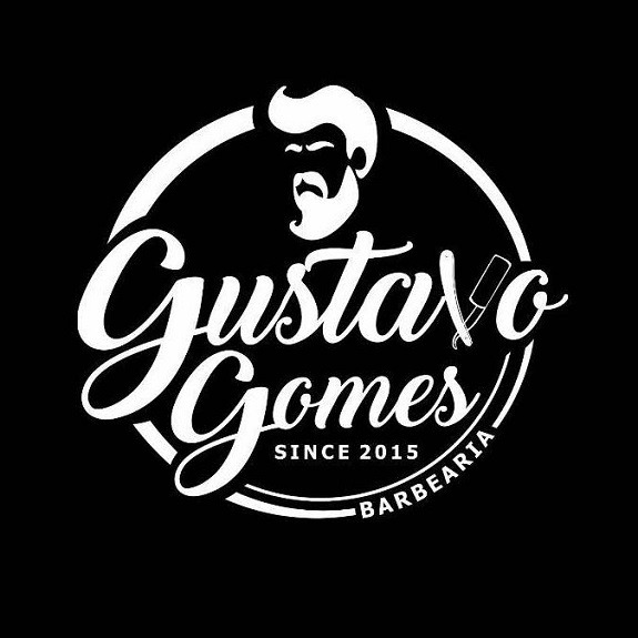 Logo Barbearia Gustavo Gomes Logomarca da Barbearia Gustavo Gomes